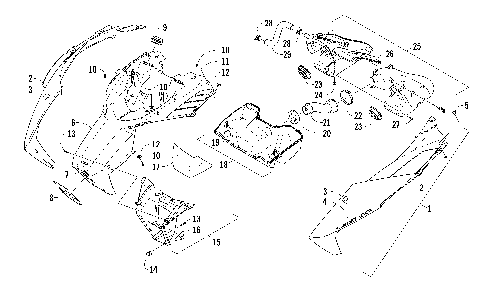 HOOD AND AIR INTAKE ASSEMBLY [96650]