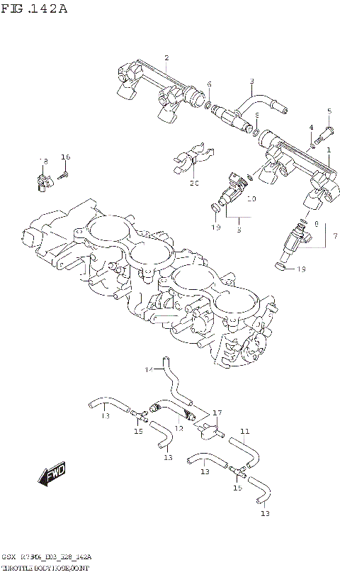 THROTTLE BODY HOSE/JOINT (E03,E28)