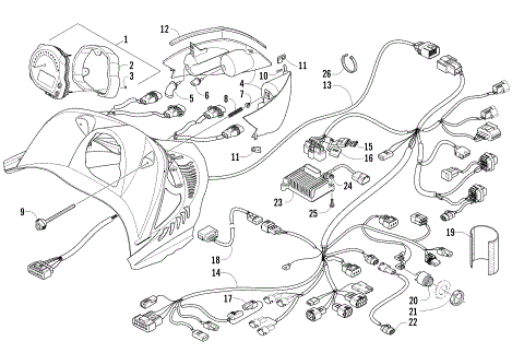 HEADLIGHT, INSTRUMENTS, AND WIRING ASSEMBLIES