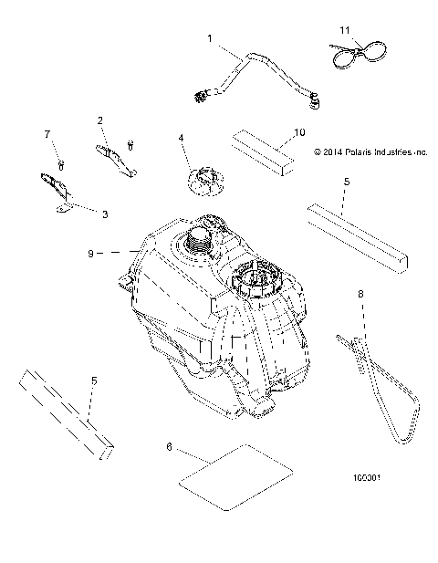 BODY, FUEL TANK ASM. - A15SHS57CS (100001)