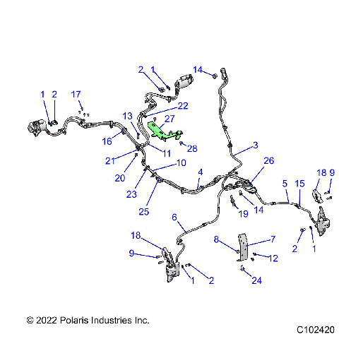 BRAKES, BRAKE LINES - A24SGE95PT (C102420)