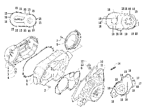 CLUTCH/V-BELT/MAGNETO COVER ASSEMBLY [87517]