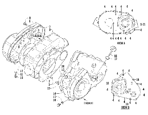 CLUTCH/V-BELT/MAGNETO COVER ASSEMBLY [87336]