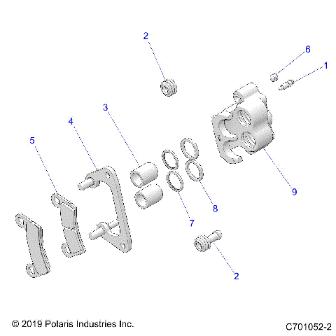 BRAKES, FRONT CALIPER - Z21CHA57A2/K2/E57AK (C701052-2)