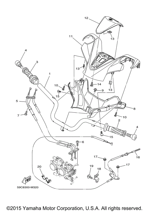 STEERING HANDLE CABLE