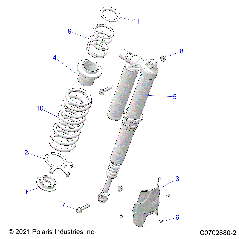 SUSPENSION, REAR SHOCK MOUNTING, DELUXE - Z21R4D92AM/BM/AC/BC (C0702880-2)