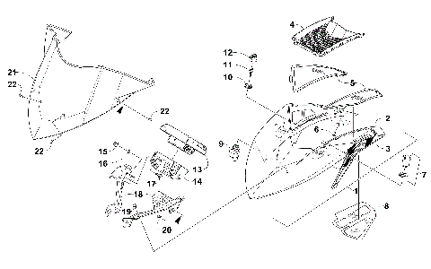 WINDSHIELD AND INSTRUMENTS ASSEMBLIES [102035]
