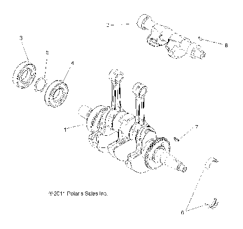 ENGINE, CRANKSHAFT and BALANCE SHAFT - A15S6A76FA (49ATVCRANKSHAFT12SP6X6)