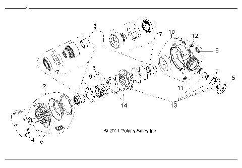 DRIVE TRAIN, FRONT GEARCASE INTERNALS - Z14JT9EFX (49RGRGEARCASE1332923)