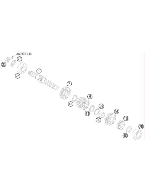 TRANSMISSION I - MAIN SHAFT        