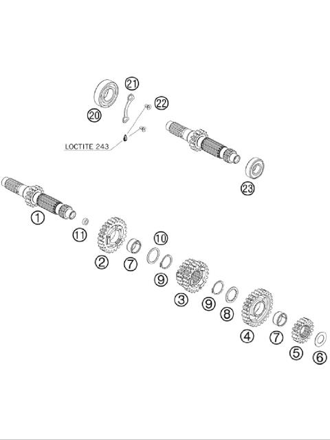 TRANSMISSION I - MAIN SHAFT        
