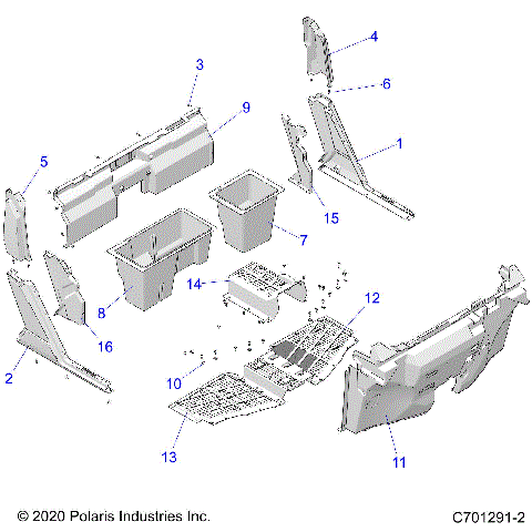 BODY, FRONT FLOOR AND ROCKERS - R25T6E99RM/SM (C701291-2)