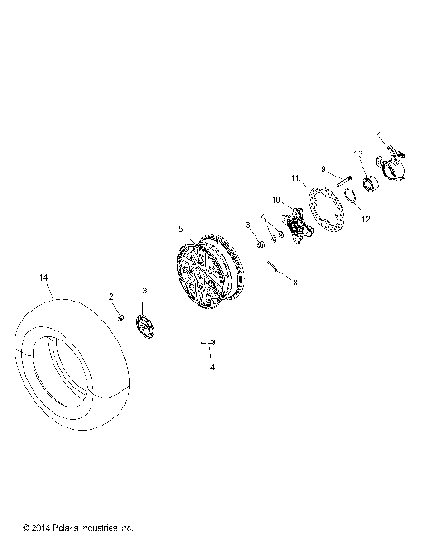 WHEELS, FRONT and HUB - A19SYS95CH (49ATVWHEELFRT15TR1000)