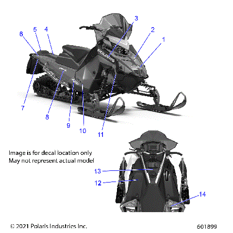 BODY, DECAL, BLACK SIDE PANEL W/MATTE TITANIUM ACCENT - S22TLP8RS (601899)