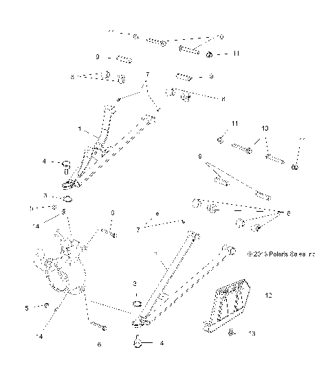 SUSPENSION, FRONT A-ARMS - A15SVA85HD (49ATVSUSPFRT13SP550)