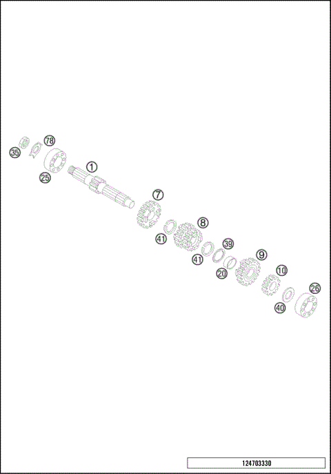 TRANSMISSION I - MAIN SHAFT