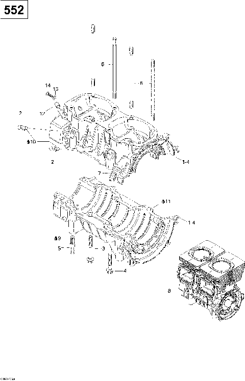 01- Crankcase (550)