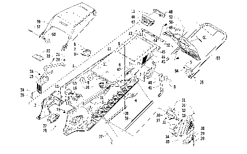 TUNNEL, REAR BUMPER, AND SNOWFLAP ASSEMBLY [98782]