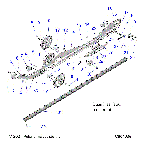 SUSPENSION, RAIL BEAM LH/RH - S22TDL8RS/8RE (C601935)