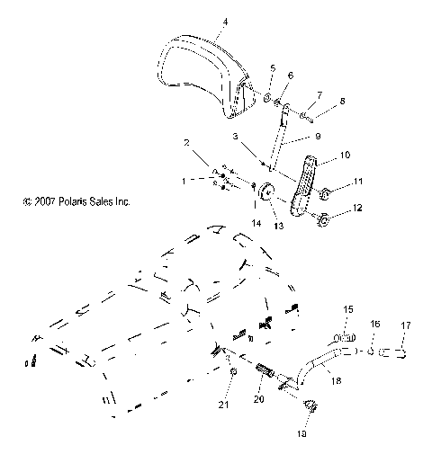 BODY, BACKREST AND GRABHANDLES - S09PU7ES/EE (49SNOWBACKREST09WIDE)