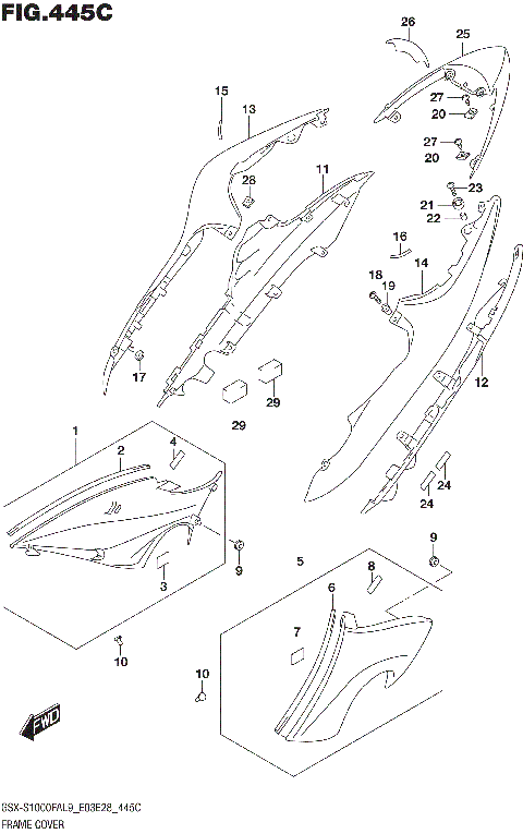FRAME COVER (GSX-S1000FAL9 E33)