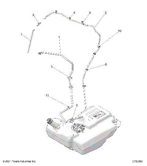 FUEL SYTEMS, FUEL LINES, STD. - Z25NMF99A4/A5/B4/B5 (C750806)