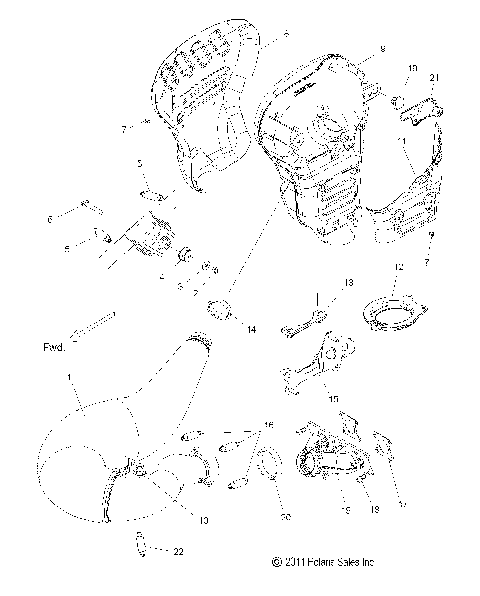 ENGINE, EXHAUST - S12BP6 ALL OPTIONS (49SNOWEXHAUST12600PRO)