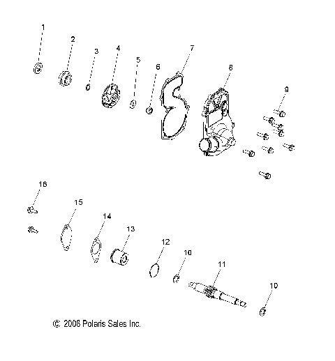 WATER PUMP/OIL PUMP - S07MX4CS/CE (49SNOWWATEROILPUMP07440IQ)