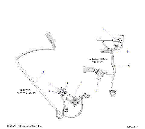 ELECTRICAL, WIRE HARNESS, HOOD, ELECTRIC START - S24TLC8MS/8ME (C602217)