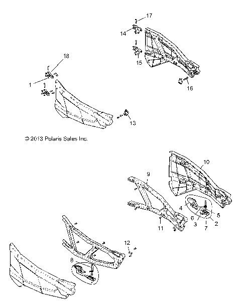 BODY, DOORS, FRONT - Z146T1EAM/EAW (49RGRDOOR14RZR1000)