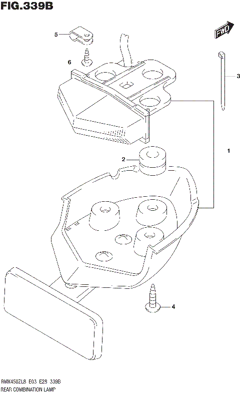 REAR COMBINATION LAMP (RMX450ZL8 E28)