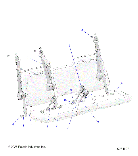 BODY, SEAT BELT AND MOUNTING - R26RRP99CN (C734007)