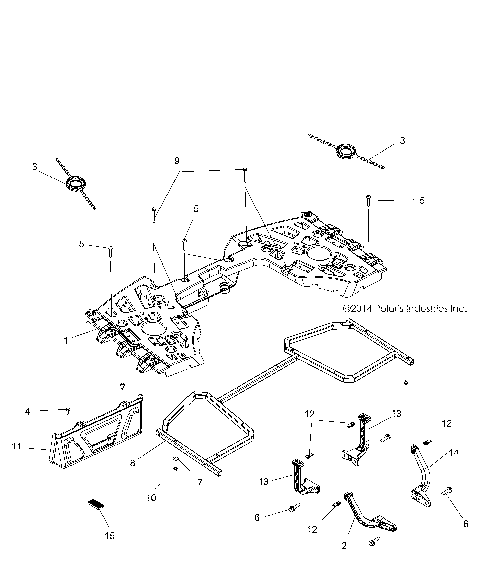 BODY, REAR RACK ASM. - A15SYE85FS (49ATVRACKMTGRR15850TRG)