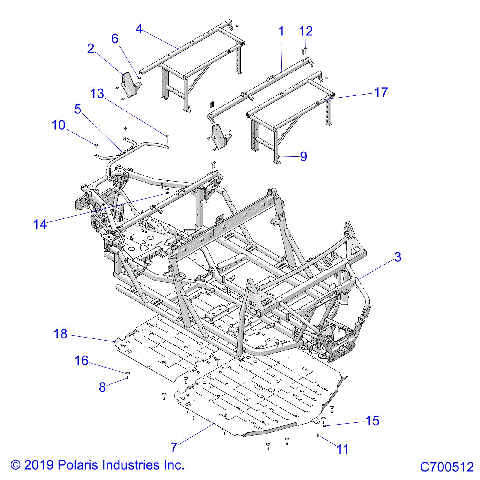 CHASSIS, MAIN FRAME - D22P4ED4B4/FD4B4 (C700512)