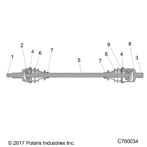 DRIVE TRAIN, FRONT HALF SHAFT - R23RRED4FA/DA/SD4CA/CK (C700034)