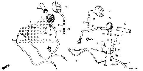 HANDLE LEVER@SWITCH@CABLE