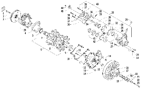 DRIVE TRAIN SHAFT AND BRAKE ASSEMBLIES [93548]