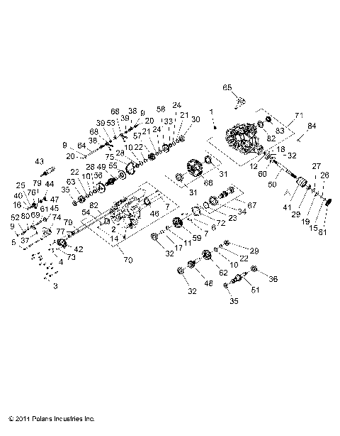 DRIVE TRAIN, MAIN GEARCASE INTERNALS - Z15VFE99AT/AV/AP (49RGRGEARCASE1510004)