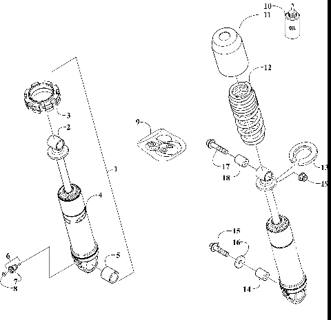 REAR SUSPENSION FRONT ARM SHOCK ABSORBER [108590]