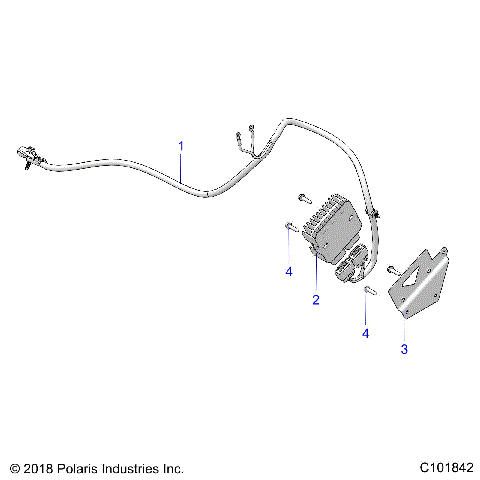 ELECTRICAL, VOLTAGE REGULATOR AND MOUNTING - A19SEA50B1/B7/SEE50B7/B3/SEG50B4 (C101842)