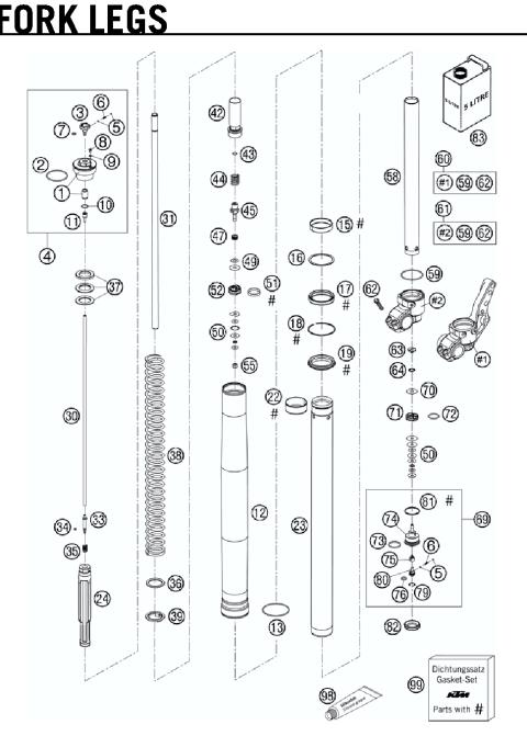 FORK LEGS Ref# 39 - 72             