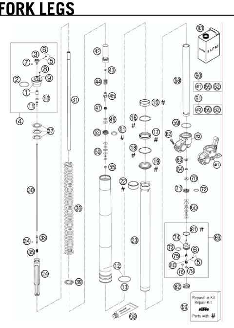 FORK LEGS Ref# 75 - 99             