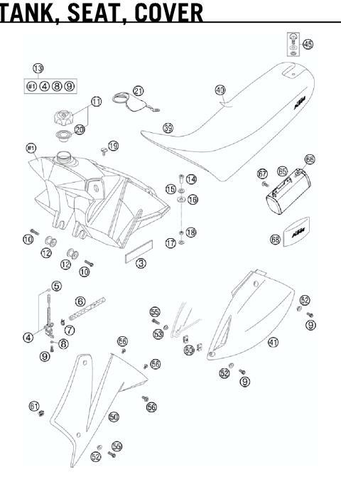 TANK, SEAT, COVER Ref# 3 - 67      
