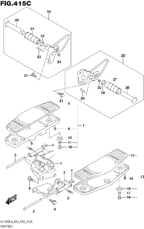 FOOTREST (VL1500TL9 E03)