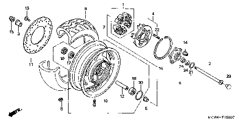 REAR WHEEL (VTX1800C)