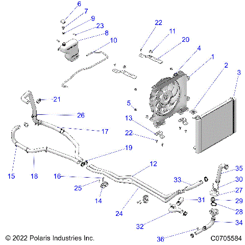 ENGINE, COOLING SYSTEM - R23RRSD4CK (C0705584)