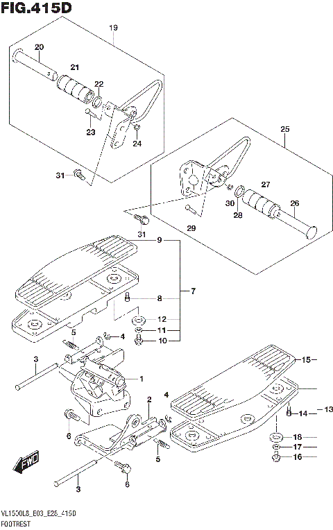 FOOTREST (VL1500BTL8 E28)