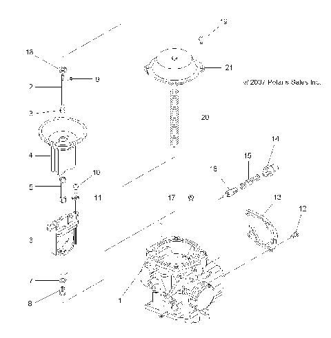 ENGINE, CARBURETOR UPPER - A10LH46AX/AZ (49ATVCARBUPPER08SP400)