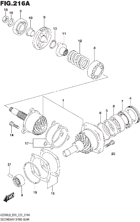 SECONDARY DRIVE GEAR