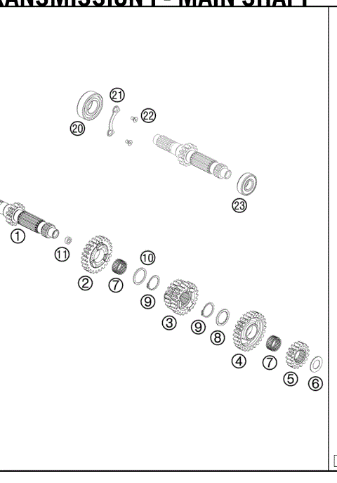 TRANSMISSION I - MAINSHAFT 
